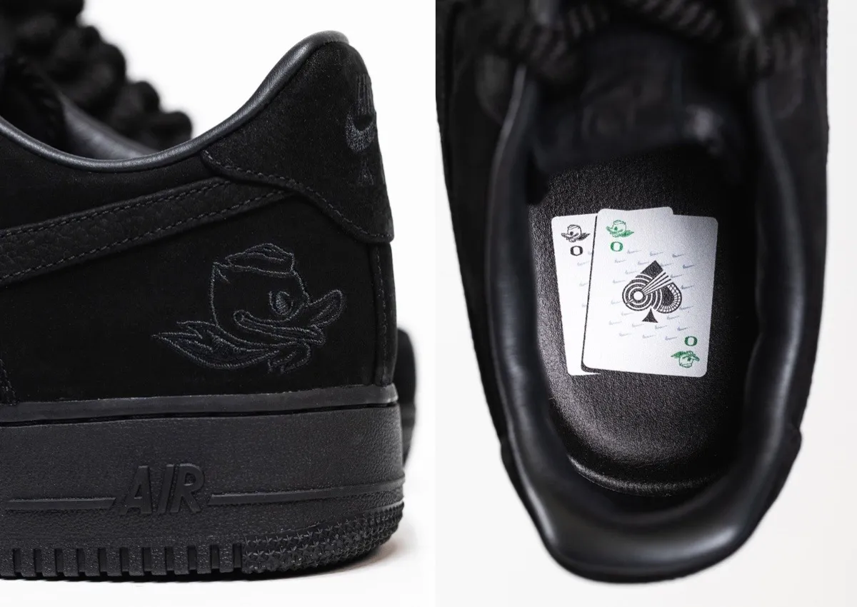 Oregon Ducks Reveal Nike Air Force 1 “Stealth Premium” Ahead of CFP Push