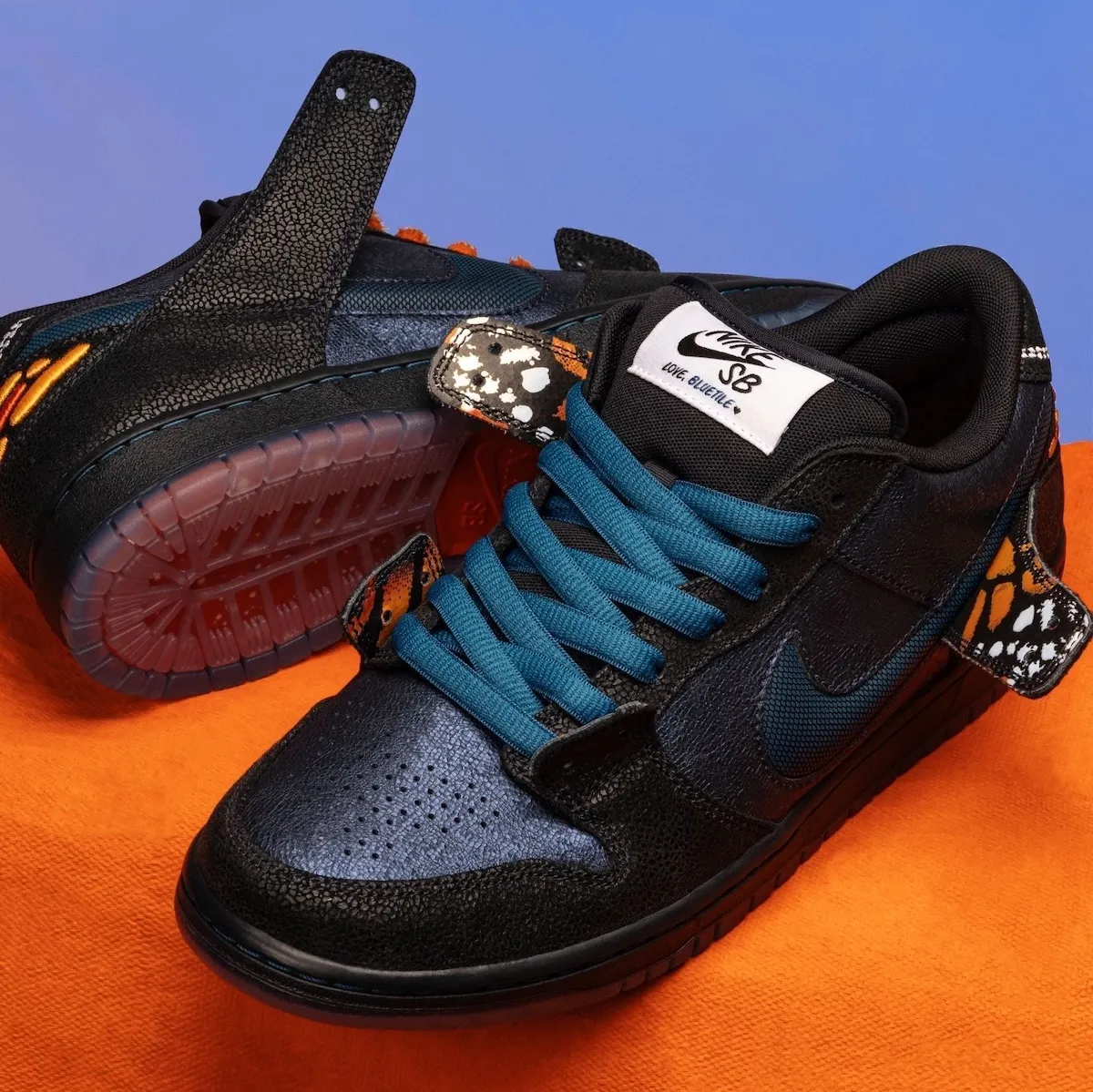 Bluetile Nike SB Dunk Low “Monarch Butterfly” IQ1323-001