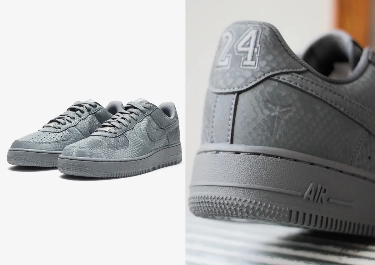 Kobe Bryant x Nike Air Force 1 Low “Cool Grey” Now Available