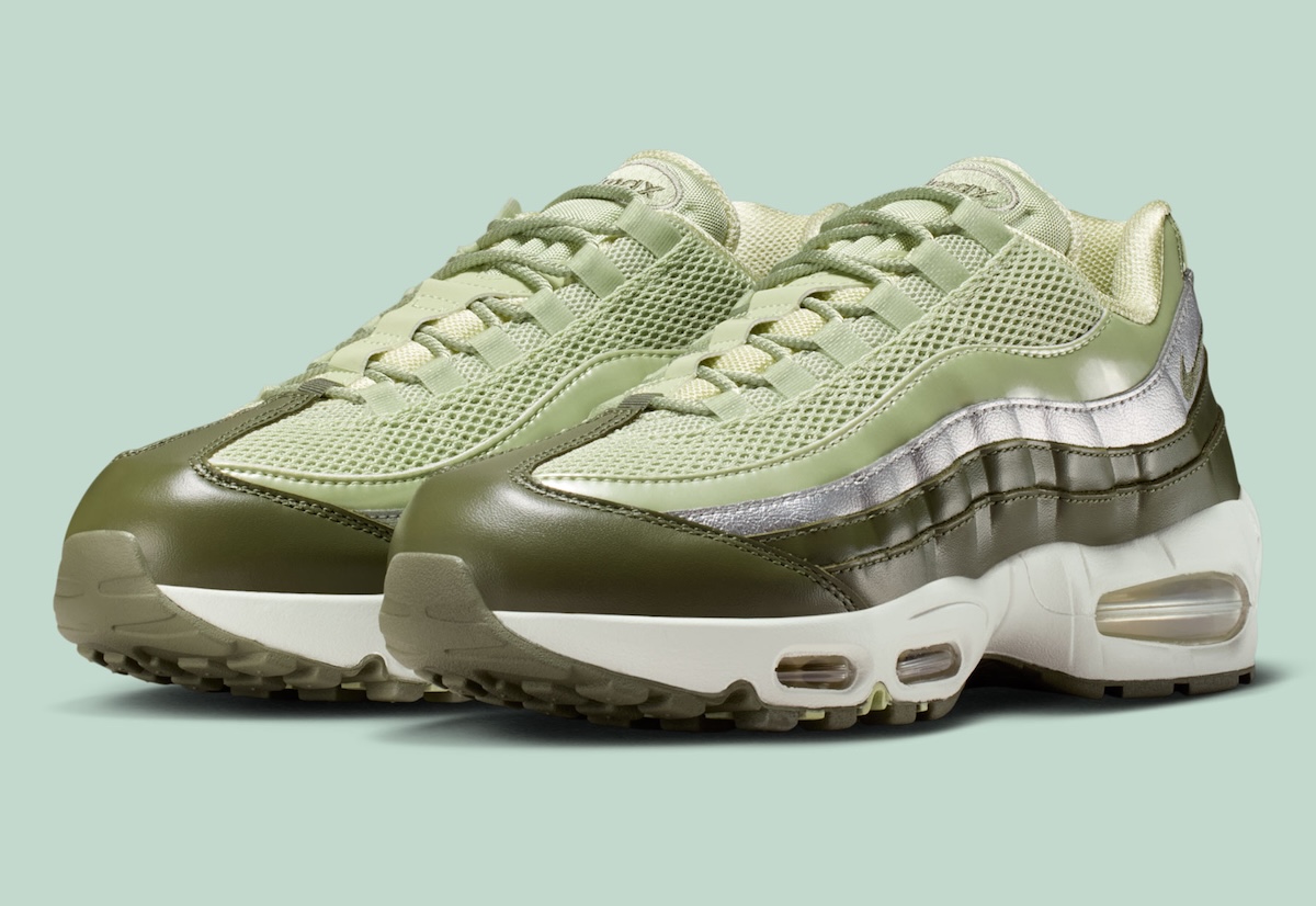 Nike Air Max 95 Gets Mixed With Olive Aura and Metallic Silver