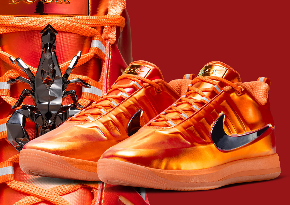 Nike Book 2 All-Star “Warning Label” Gets Sculpted Scorpion Lace Jewel