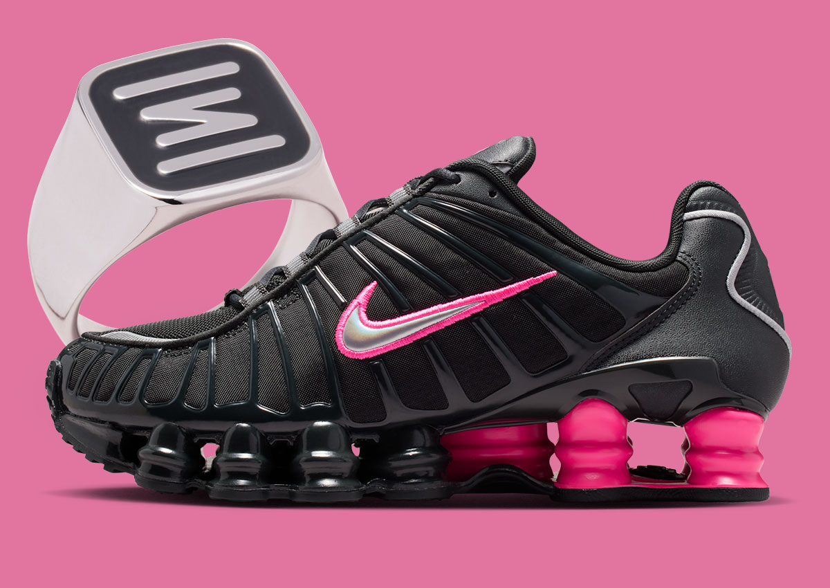 Nike Shox TL “Off-Noir/Hyper Pink” Comes With A Shox Logo Ring
