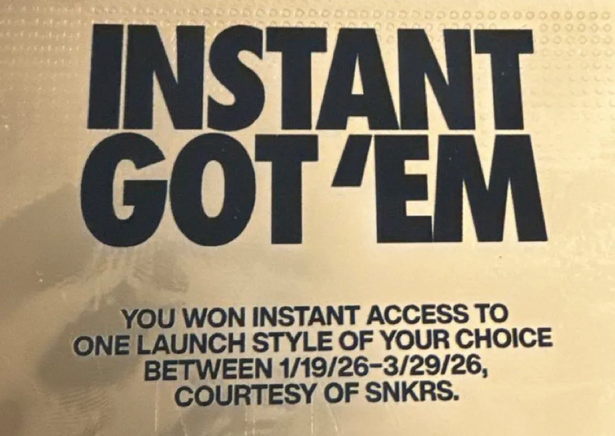 Nike SNKRS Instant Got’Em Golden Ticket Sent To Select Fans