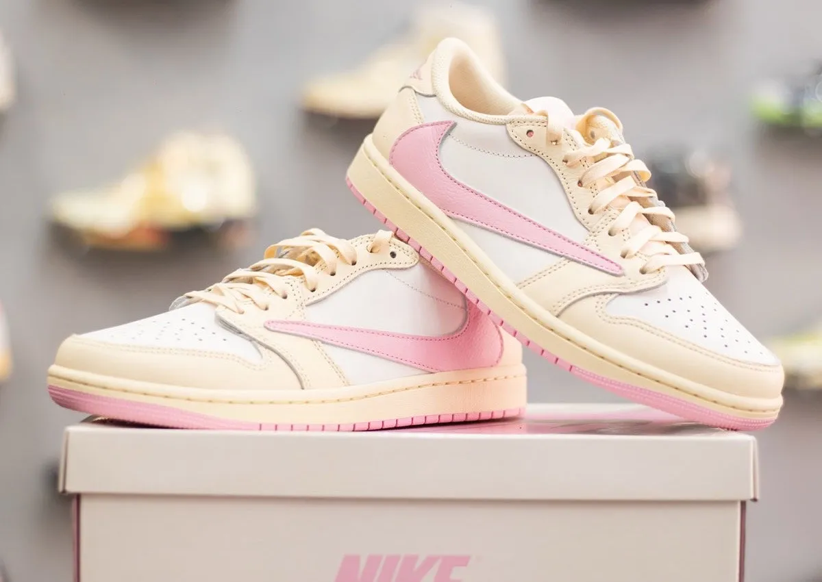 Travis Scott x Air Jordan 1 Low OG “Muslin/Shy Pink” Releases May 2026