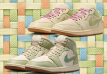 Woven Details Define The Air Jordan 1 “Olive Aura” Pack