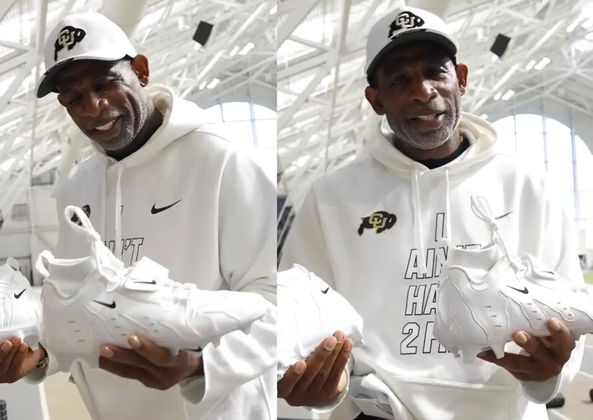 Deion Sanders Shows Off All-White Nike Air DT Max 96 Cleats