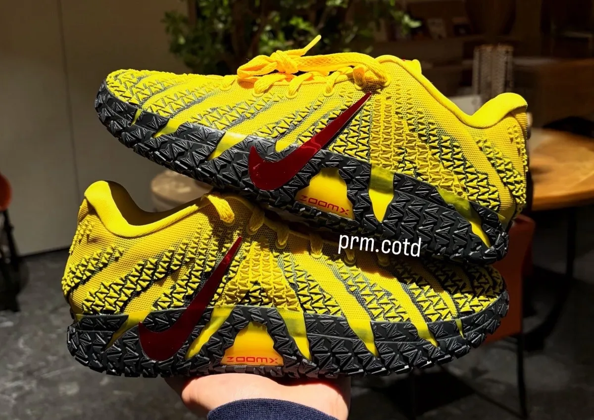 In-hand look at the Nike Ja 3 Let Me Be Ja in Tour Yellow and University Red