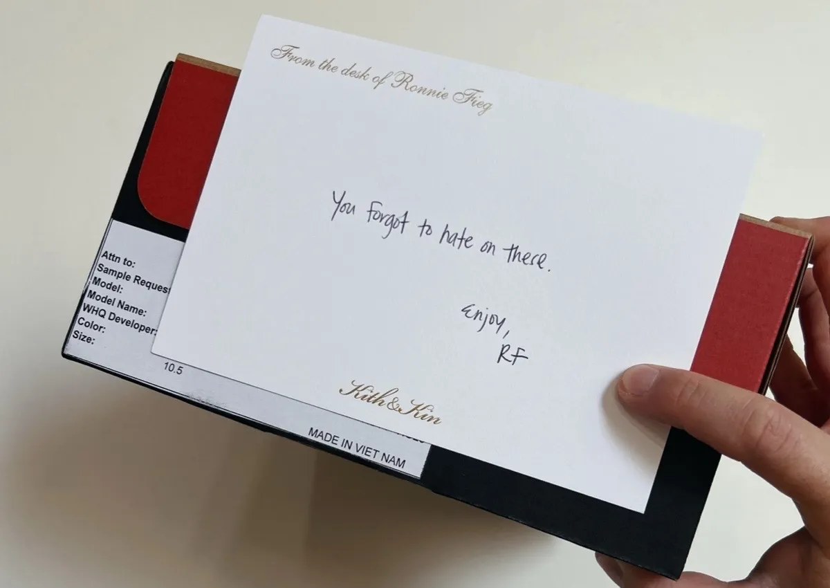 Ronnie Fieg Gifts Kith x Nike Air Force 1 To An Internet Troll