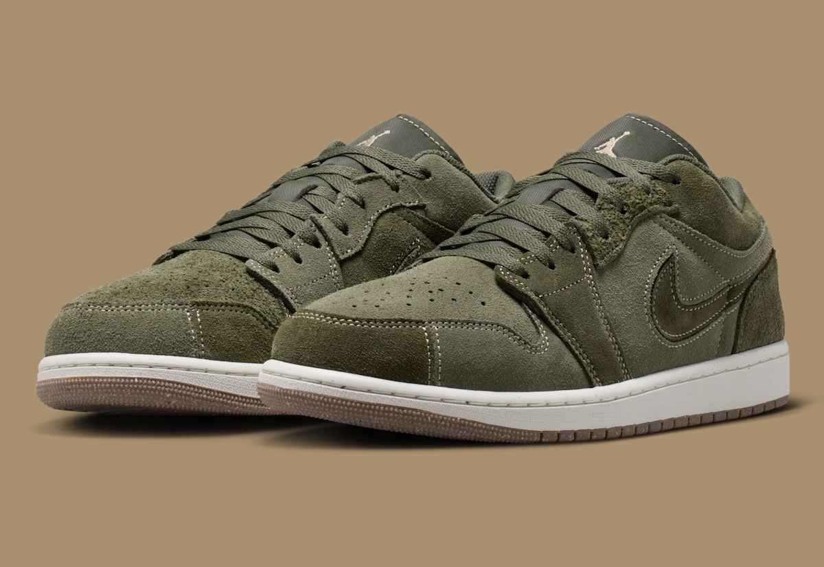 Air Jordan 1 Low SE Craft “Cargo Khaki” Goes Tonal With Textured Suede