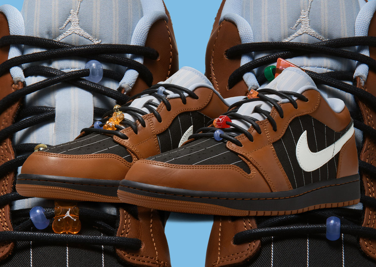 Air Jordan 1 Low SE “Light British Tan” Tailored With Pinstripes