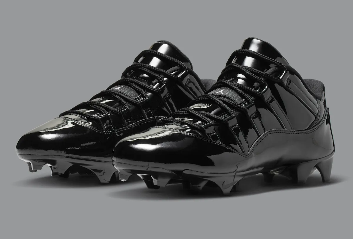The Air Jordan 11 Low TD Cleat Gets Glossy Black Patent Makeover