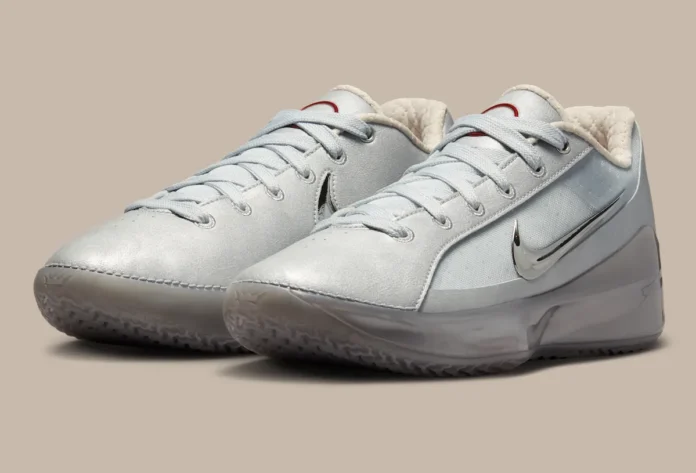 JuJu Watkins Nike LeBron NXXT Gen Silver Lining metallic upper