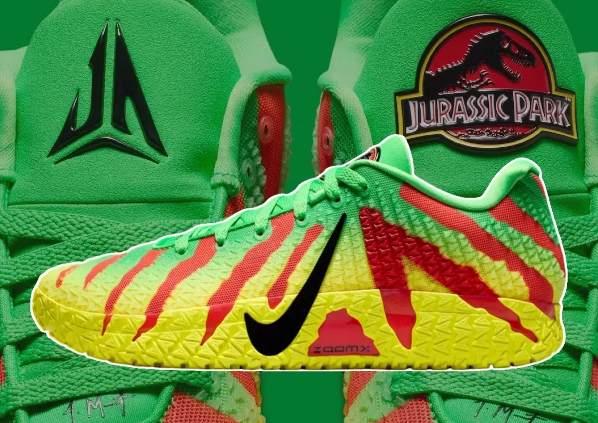 Jurassic Park x Nike Ja 3 Explorer “Green Spark” Releases April 10th