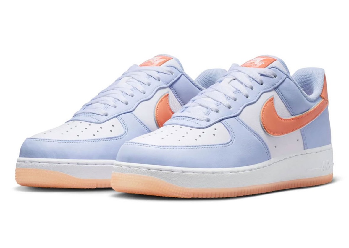 Nike Air Force 1 Low “Hydrogen Blue” Comes With Pops Of “Orange Frost”