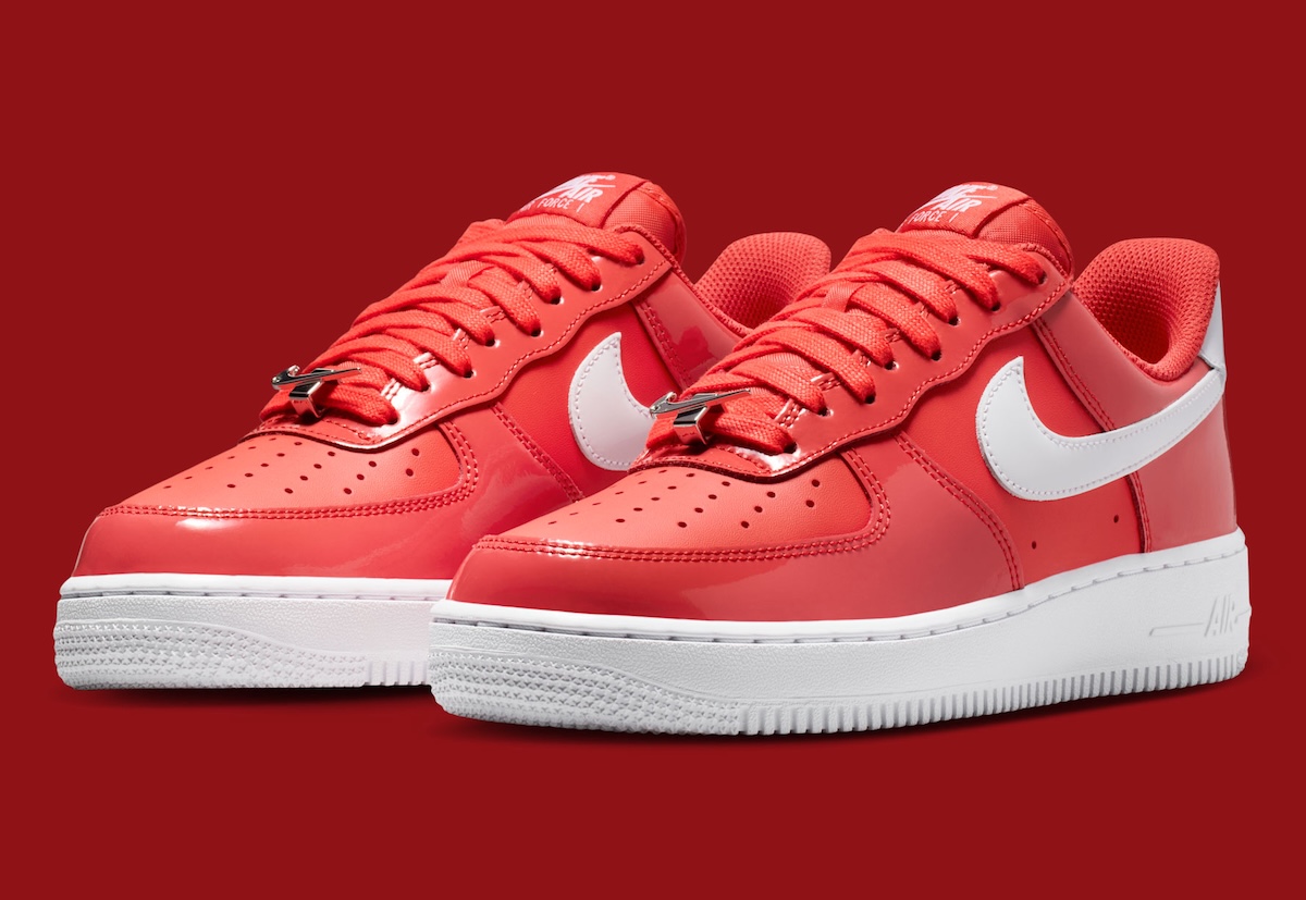 Nike Air Force 1 Low Shines In A Glossy “Light Crimson” Finish
