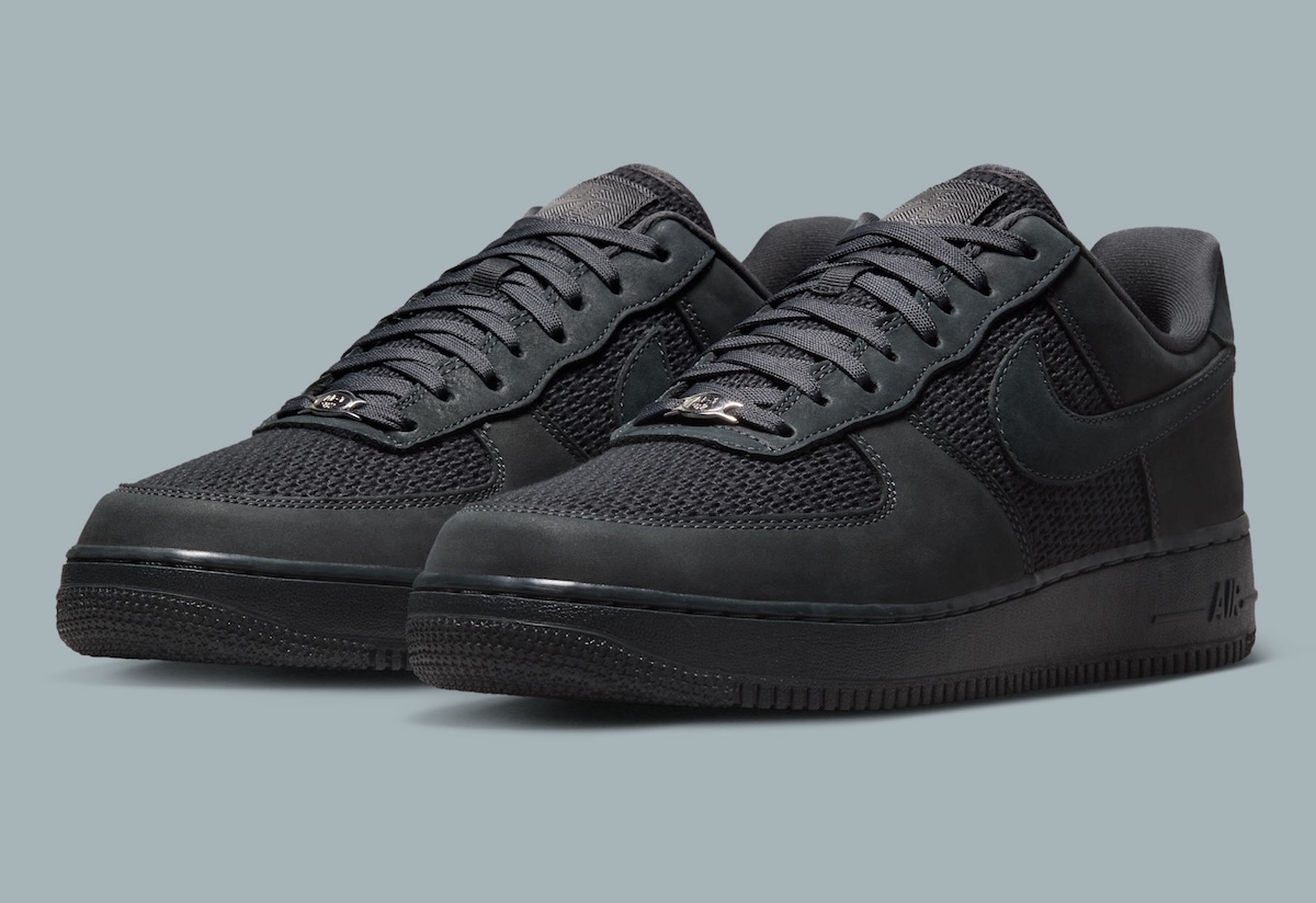 Nike Air Force 1 Low Woven “Anthracite” Gets A Stealthy Makeover