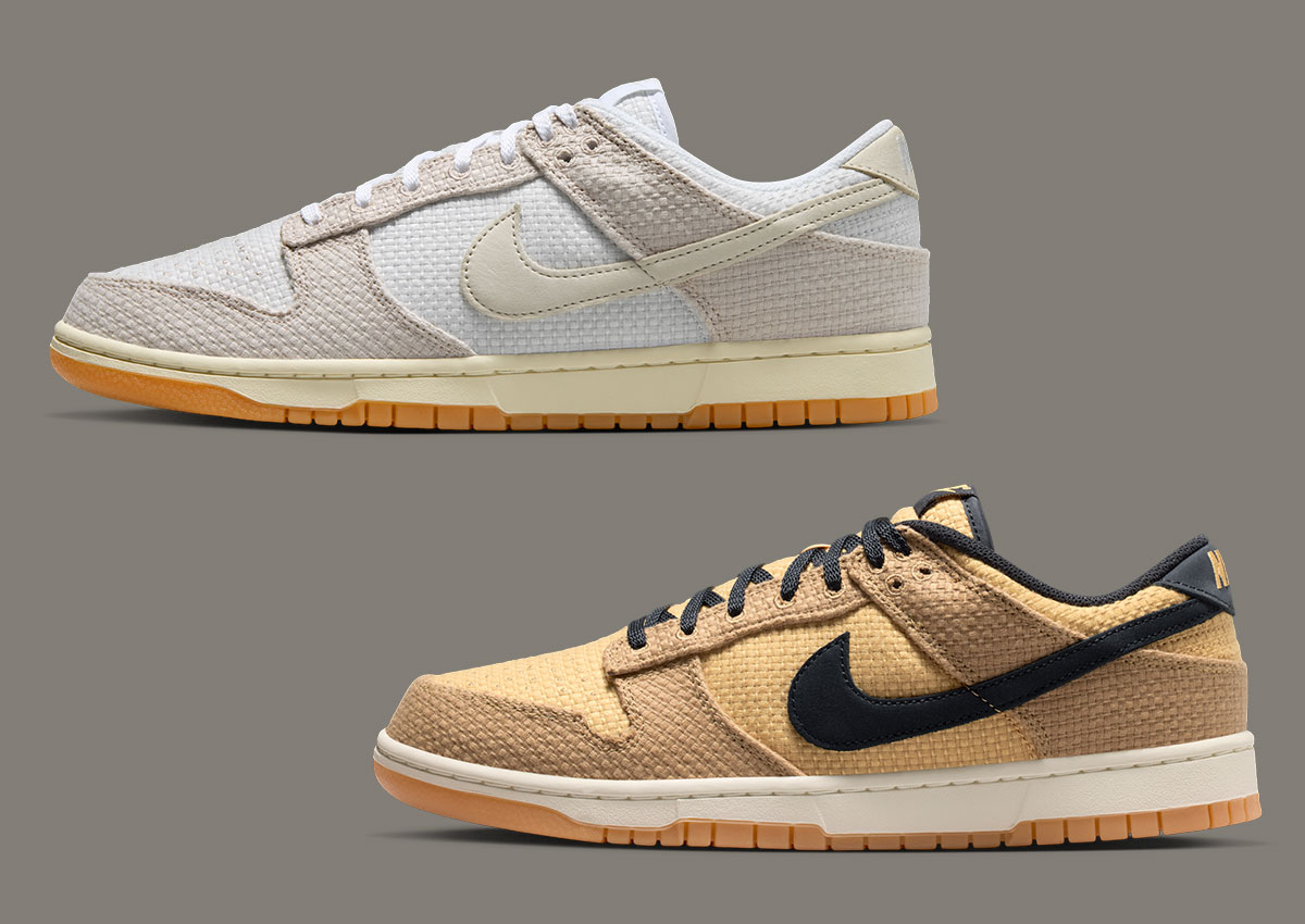 Nike Dunk Low “Hemp” Pack Releases In Two Clean Woven Colorways