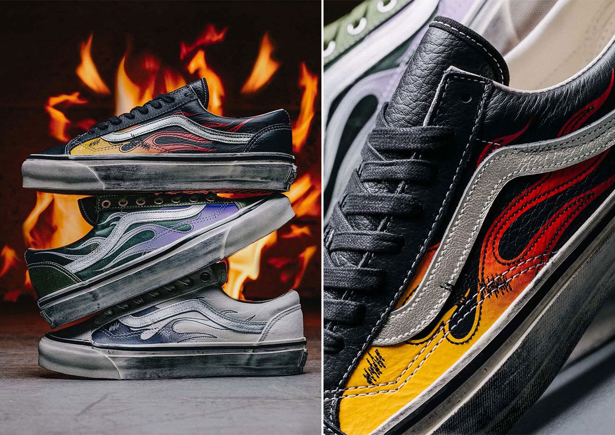 Vans Old Skool “Archive Flame” Pack Revives A Throwback Flame Era