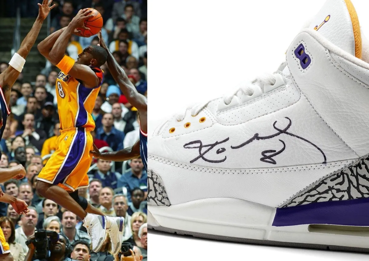 Kobe Bryant’s Game-Worn Air Jordan 3 PE From 2003 Heads To Auction