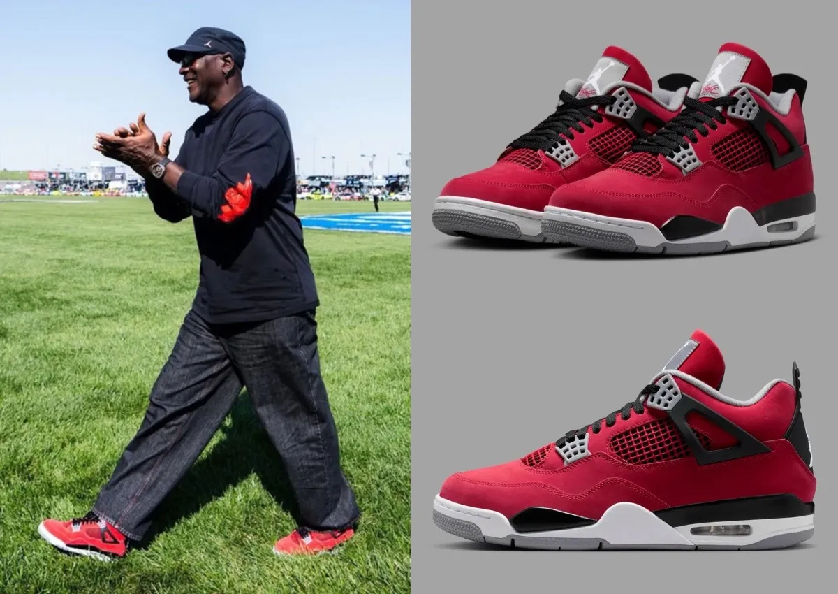 Michael Jordan Wears Air Jordan 4 “Toro Bravo” At 23XI Racing Event