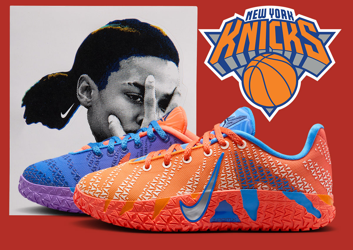 Nike Ja 3 GS “Blue Crystal/Turf Orange” Dons A Knicks Mismatch Colorway