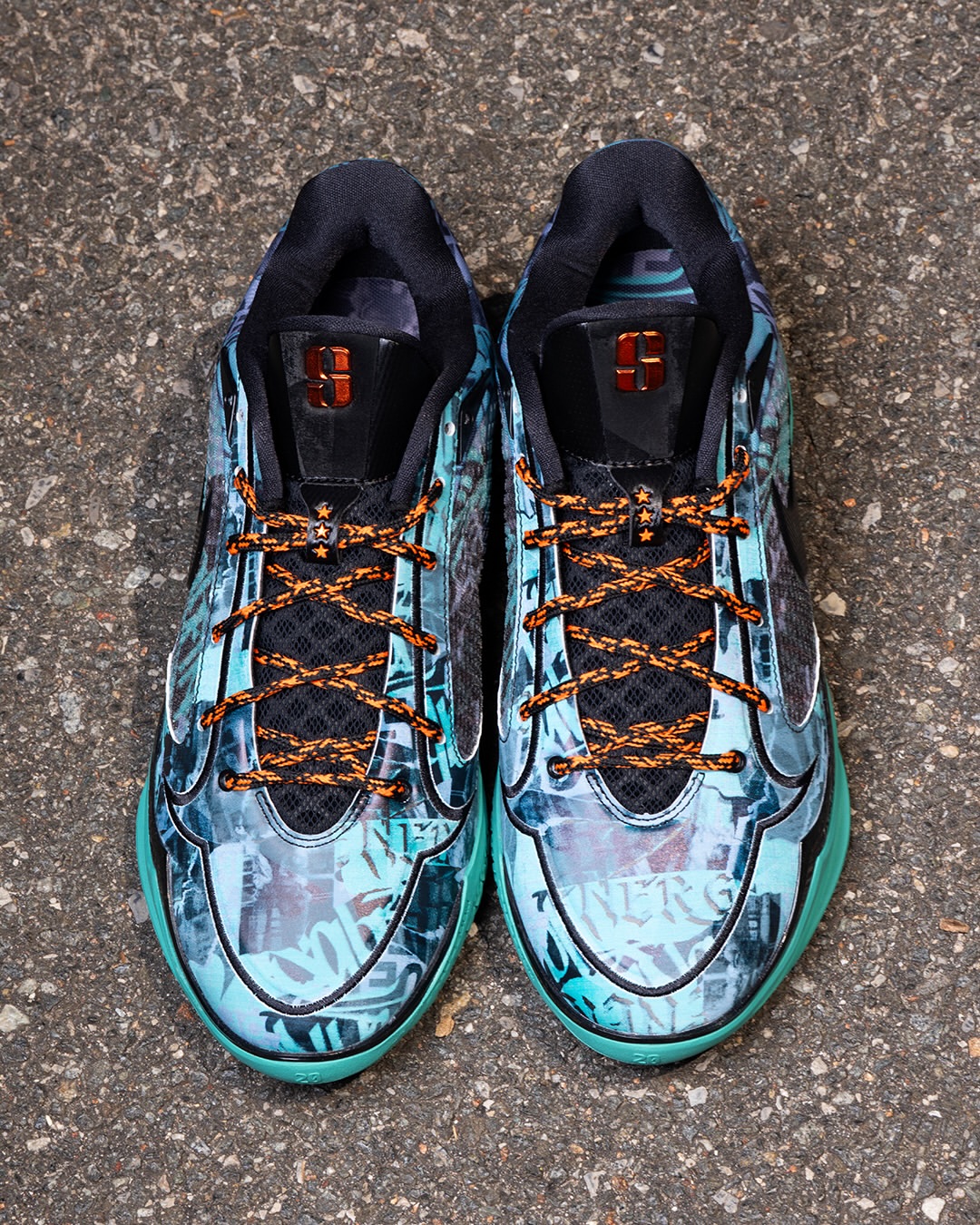 SLAM x Nike Basketball Collection featuring Sabrina 4, Ja 4, GT Cut 4, and Hyperflight with New York graffiti graphics and safety orange colorways - detail view 4