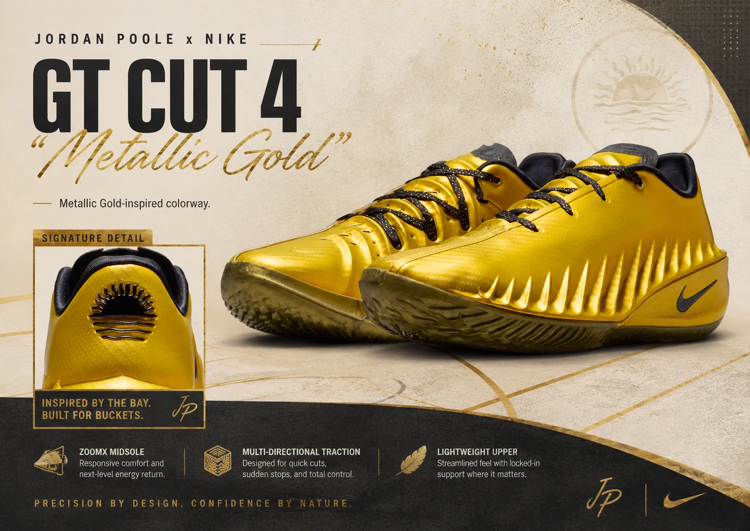 Jordan Poole x Nike GT Cut 4 “Metallic Gold” Releases Summer 2026