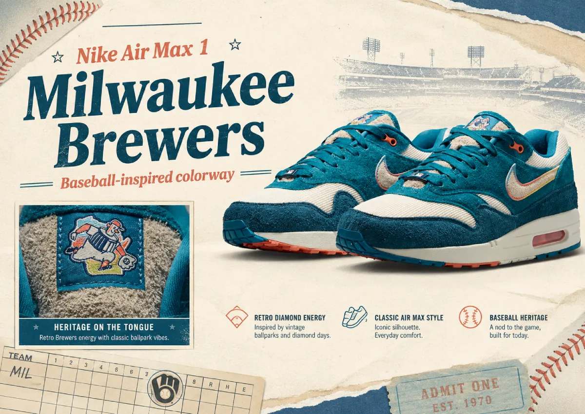 Nike Air Max 1 “Milwaukee Brewers” Releases May 9th