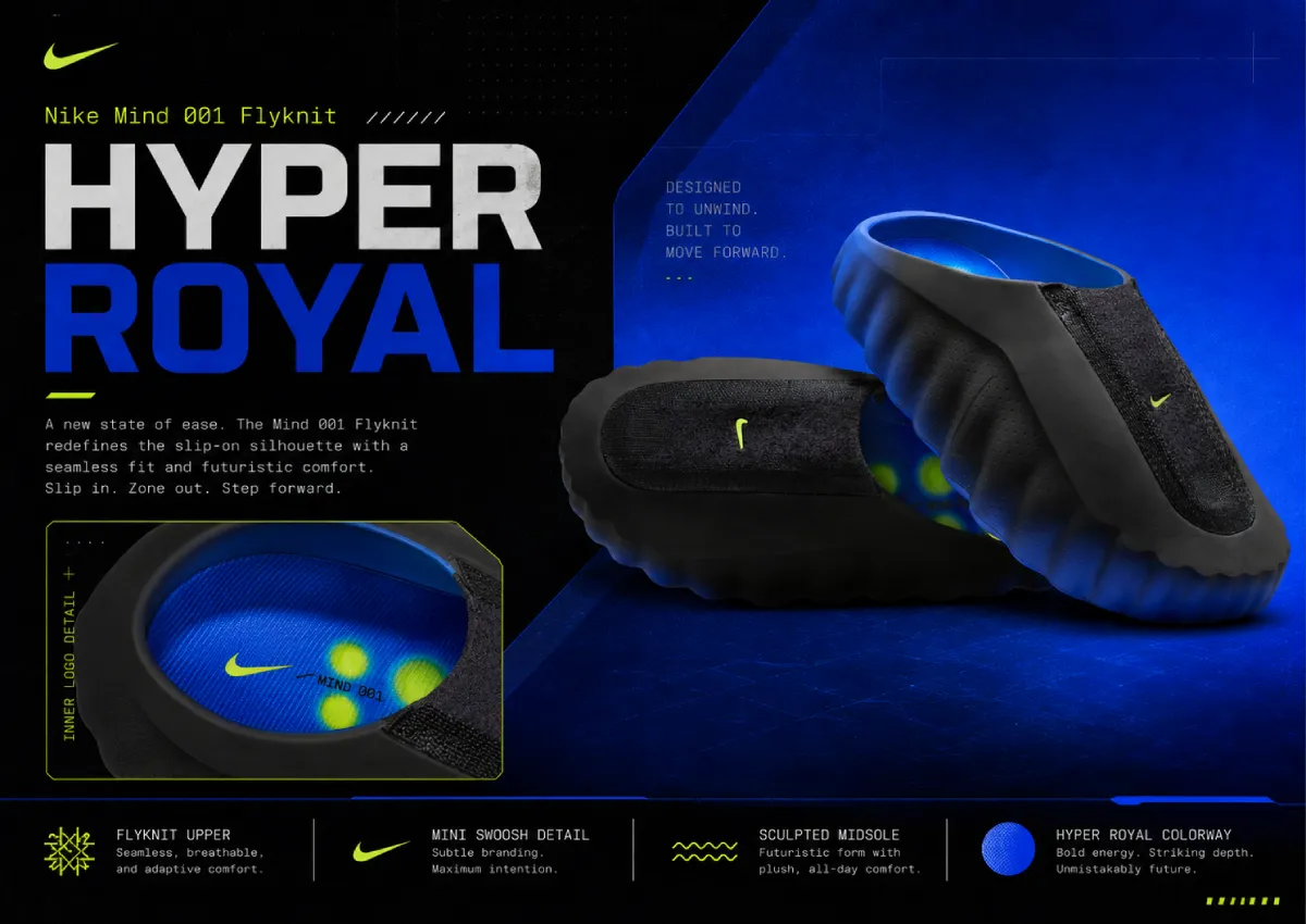 Nike Mind 001 Flyknit “Hyper Royal” Releases May 27th