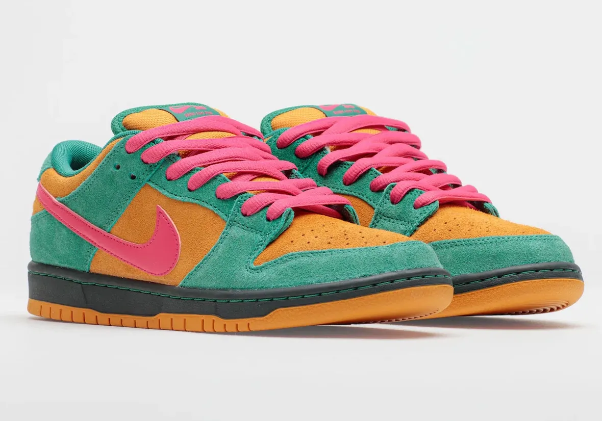 Nike SB Dunk Low “Green Noise/Watermelon” Comes With Classic Spurs Colors