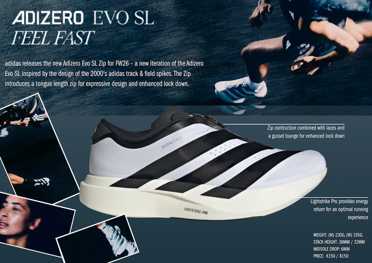 adidas Introduces The Adizero Evo SL Zip