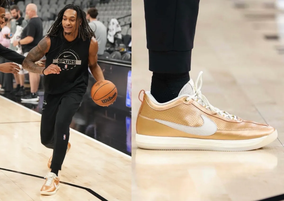 Devin Vassell Debuts Nike Book 2 Gold PE Before NBA Finals