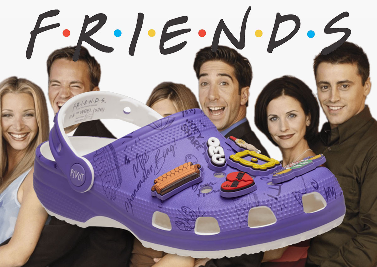 Friends x Crocs Classic Clog Available Now With Sitcom-Inspired Jibbitz