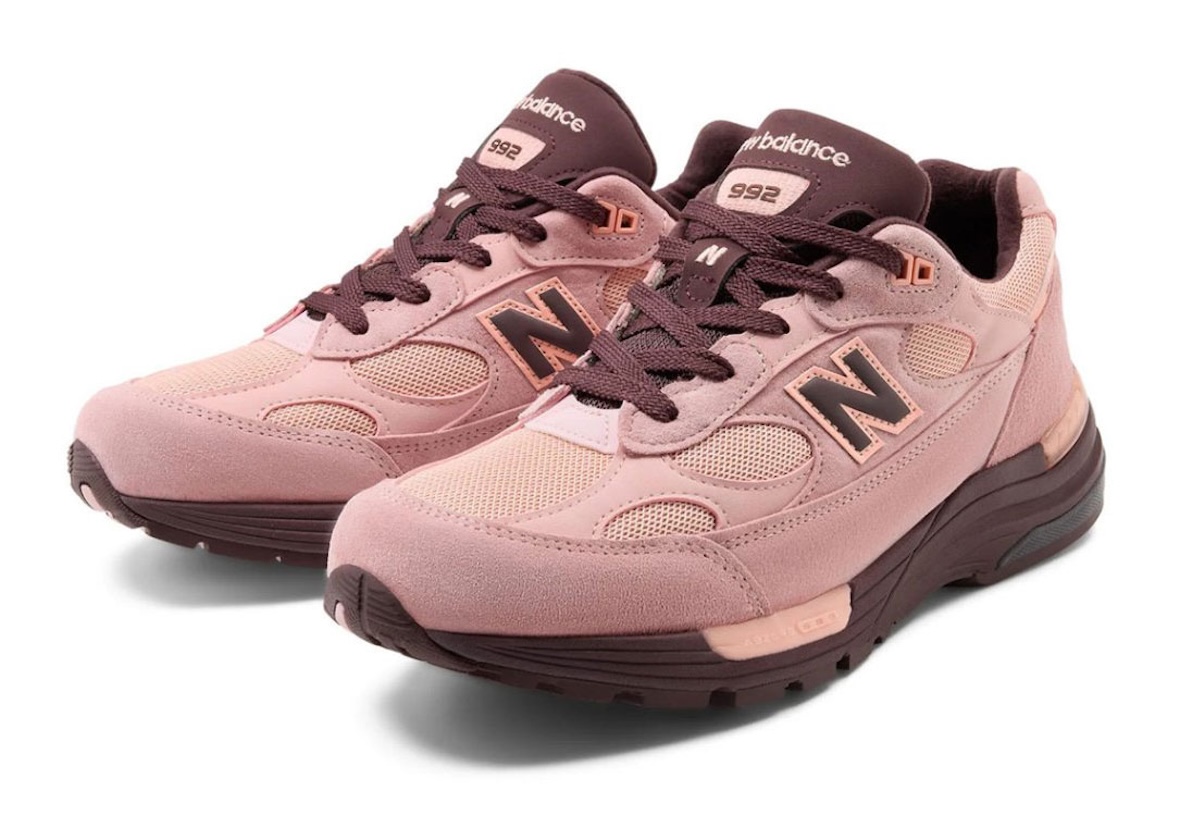 New Balance 992 “Pink Chalk” Releasing With Cherry Leather Contrast