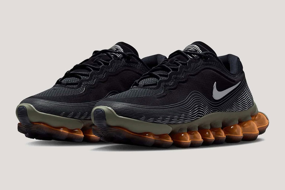 Nike Air Liquid Max “Black Metallic” Features Orange Air Pods