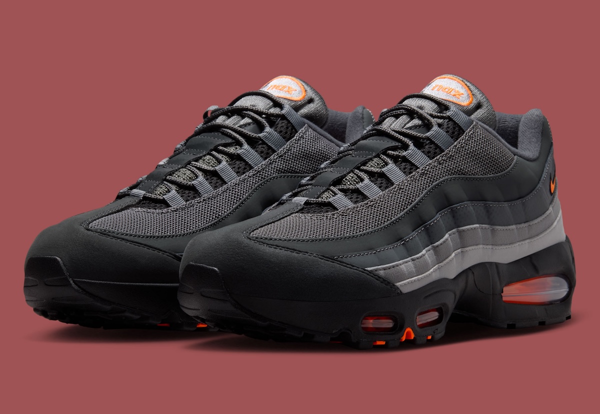 Nike Air Max 95 “Black/Total Orange” Adds Bold Contrast To A Stealthy Build