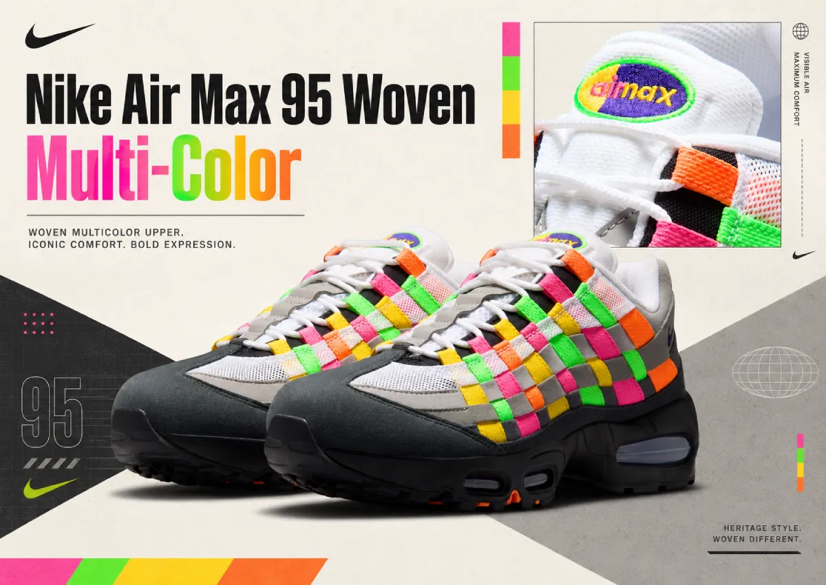 Official Photos of the Nike Air Max 95 Woven “Multi-Color”