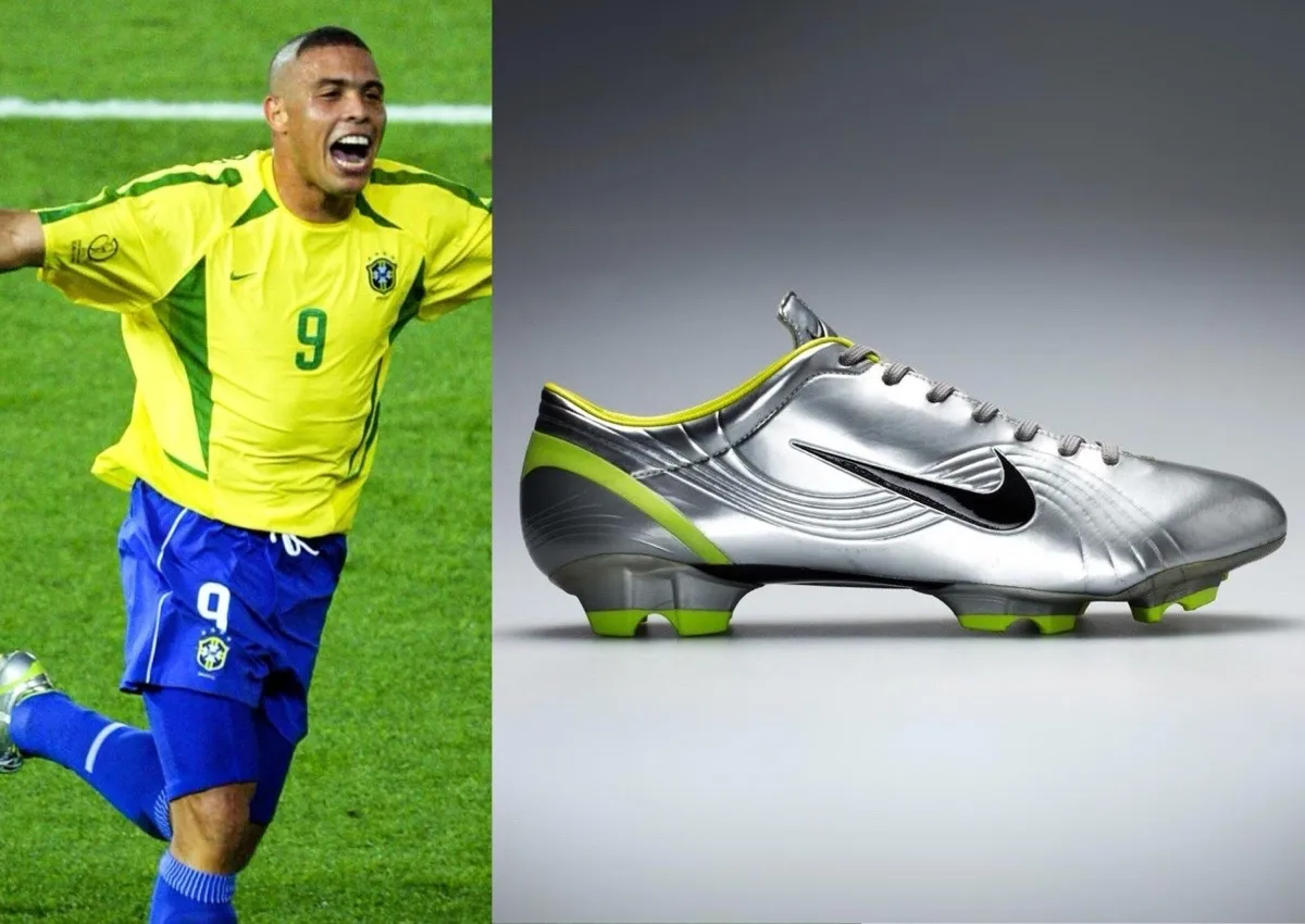 Nike Mercurial cleats worn by Ronaldo for the 2002 World Cup