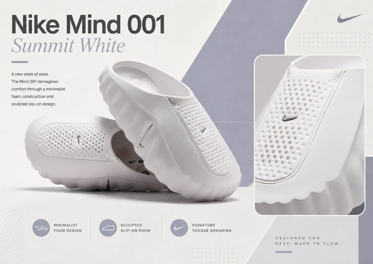 Nike Mind 001 “Summit White” Gets Ready For Summer 2026