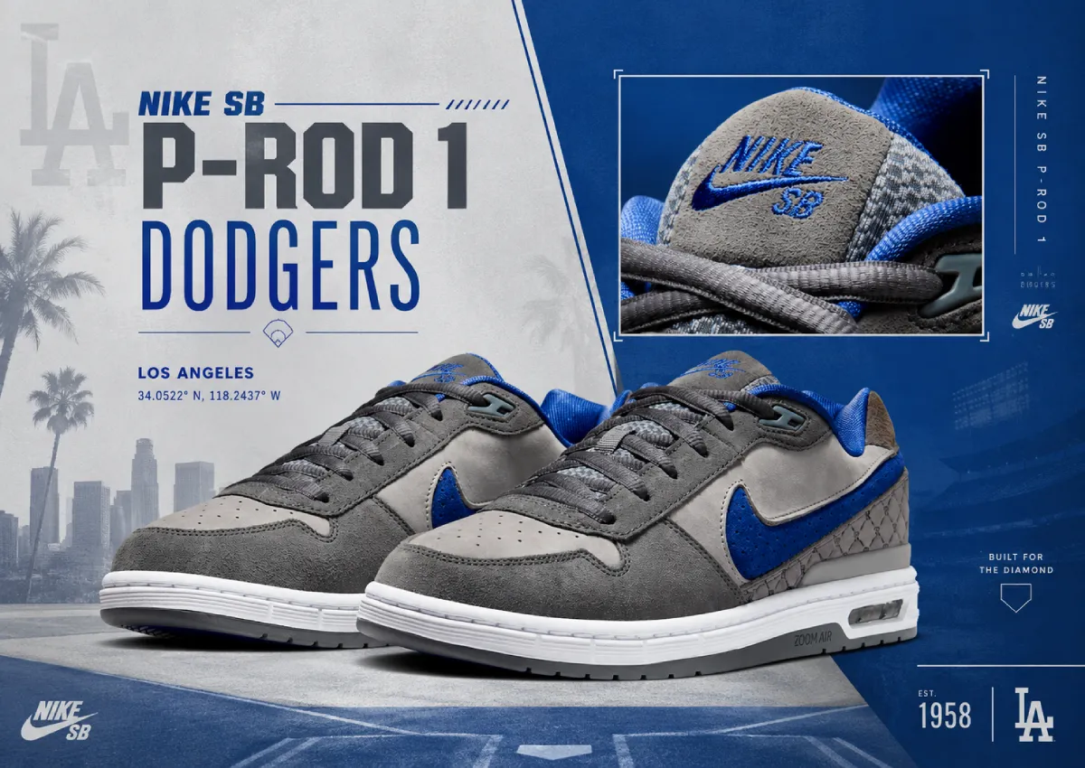Nike SB P-Rod 1 “Dodgers” Releases June 2026