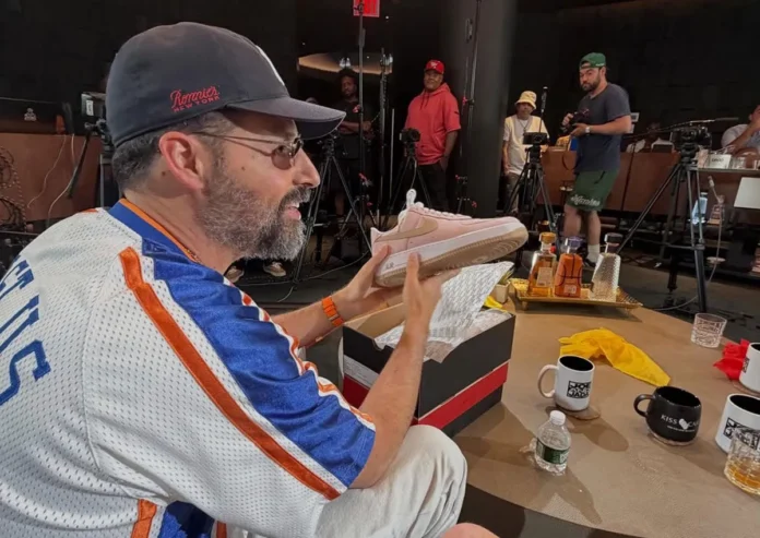 Ronnie Fieg Spotted With Possible Kith x Nike Air Force 1 “Reverse Linen”