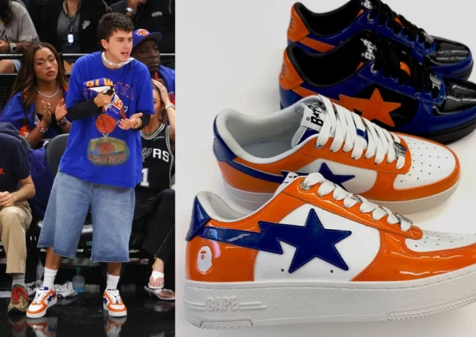 Timothee Chalamet Gets Exclusive BAPE STA “Knicks” Sneakers