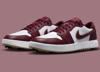 Air Jordan 1 Low Golf Spiked “Dark Team Red” Adds Burgundy Style To The Course