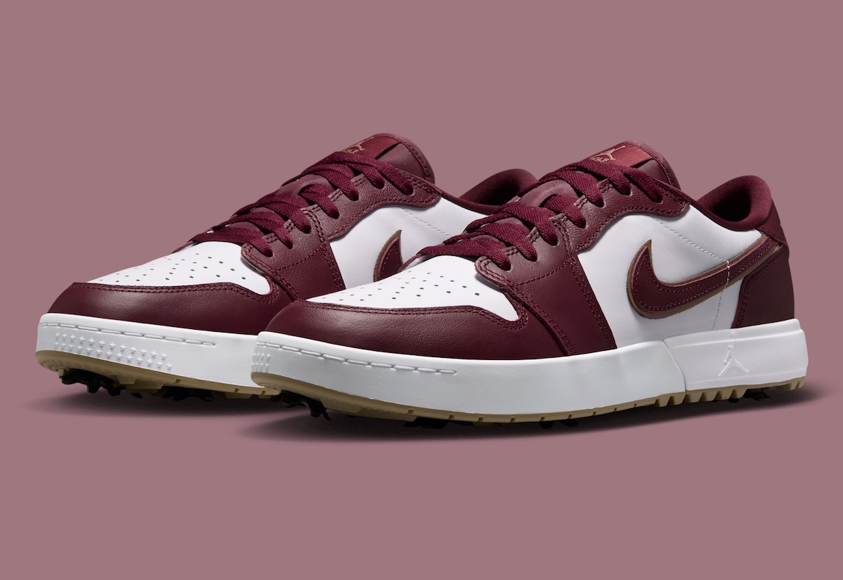 Air Jordan 1 Low Golf Spiked “Dark Team Red” Adds Burgundy Style To The Course