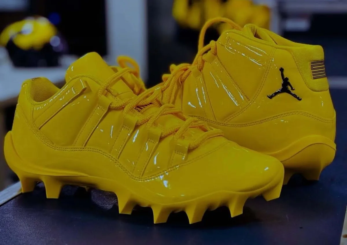 Michigan Football Reveals Maize Air Jordan 11 Cleats