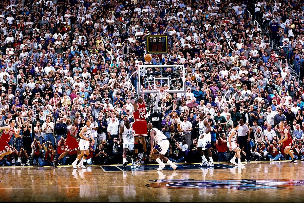 Michael Jordan Last Shot 1998 NBA Finals Game 6