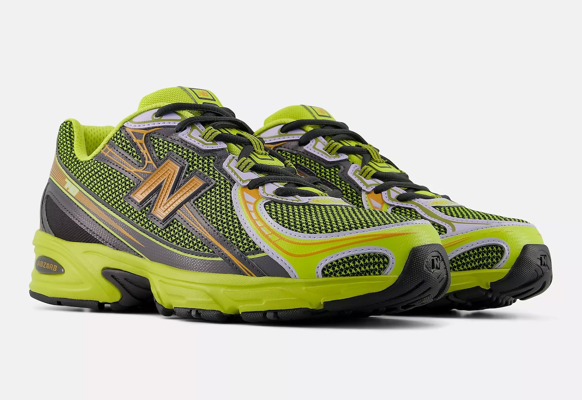 New Balance 740 “Green/Orange” Mixes Neon Mesh With Metallic Accents