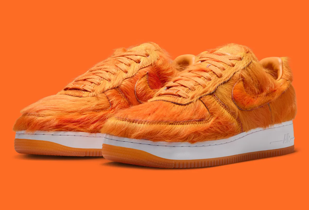 Official Photos of the Nike Air Force 1 Low “Orange Pony Hair”