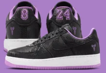 Nike Kobe Air Force 1 Low “Black/Purple Stardust” Releases October 1st