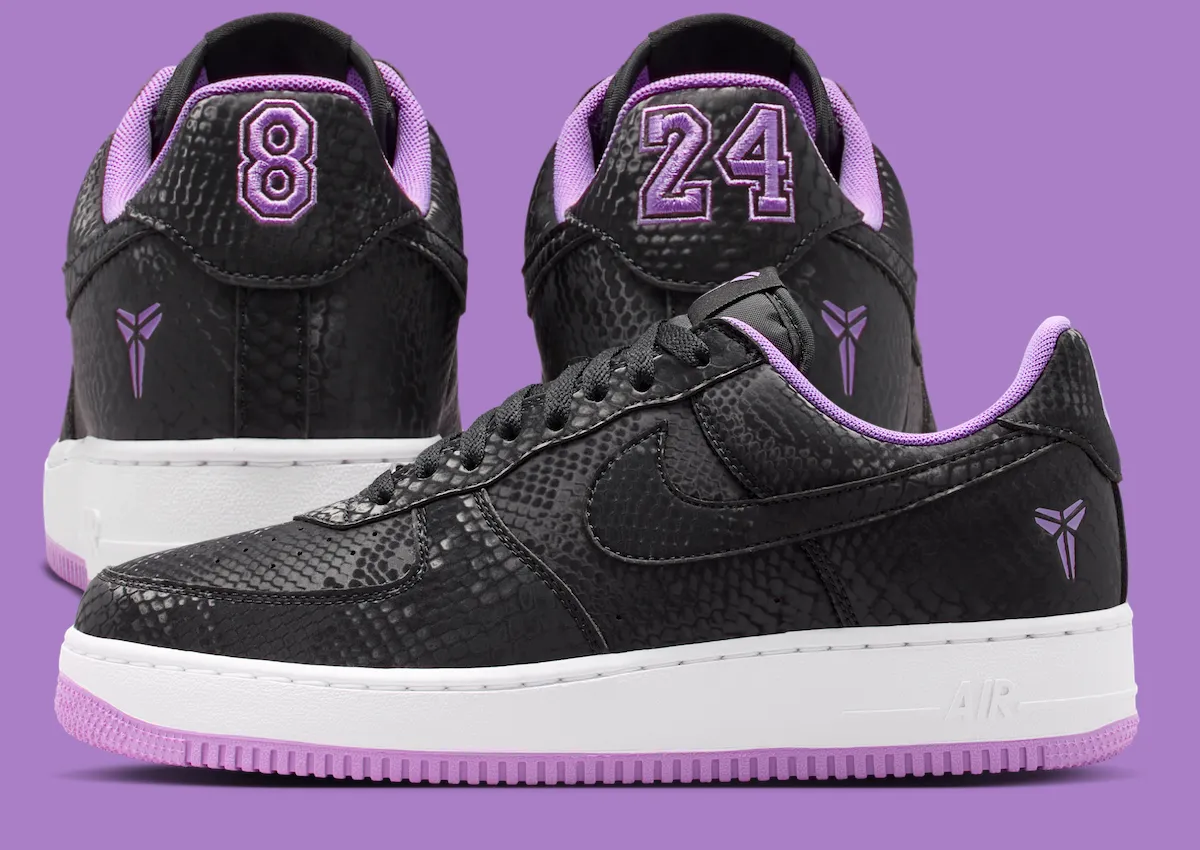 Nike Kobe Air Force 1 Low “Black/Purple Stardust” Releases October 1st
